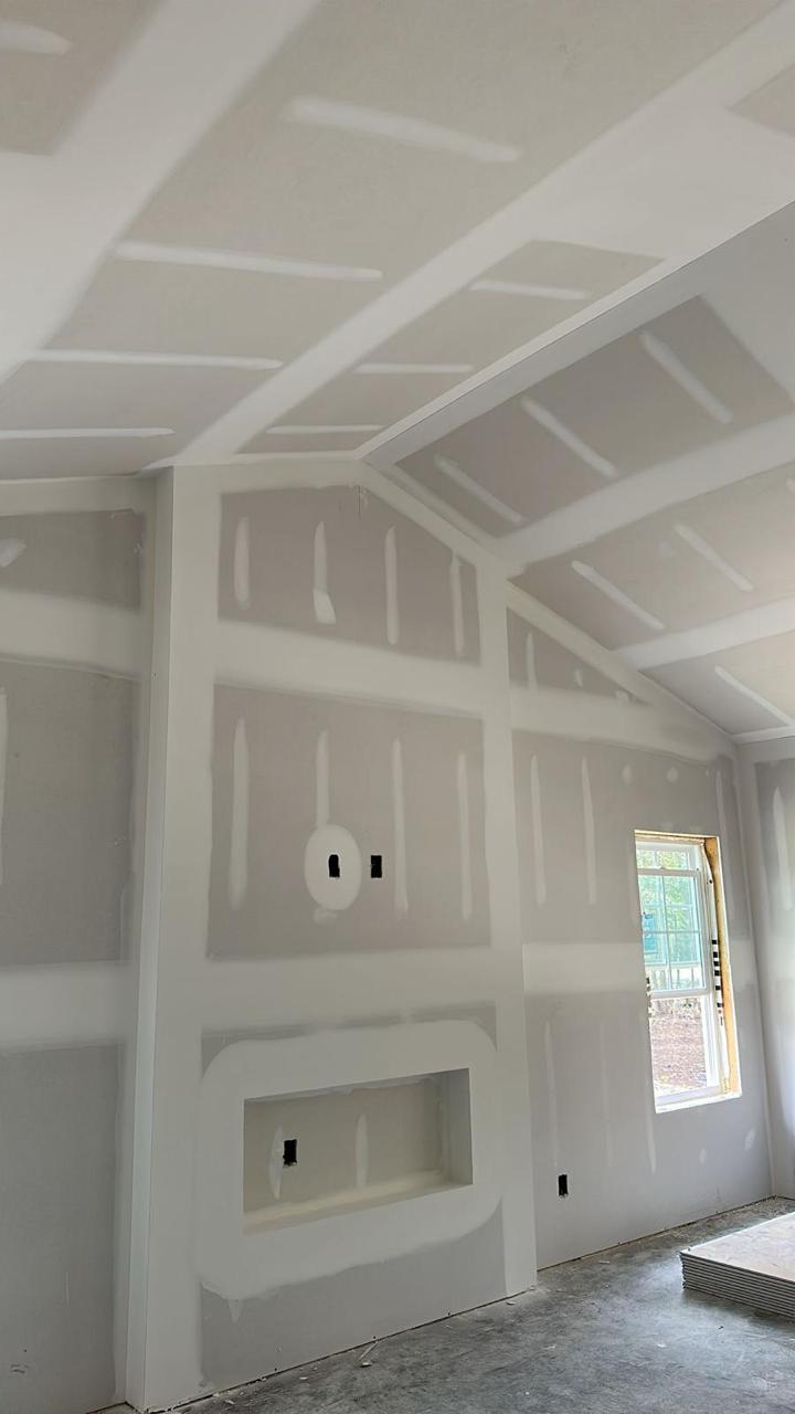 Living room with custom niche